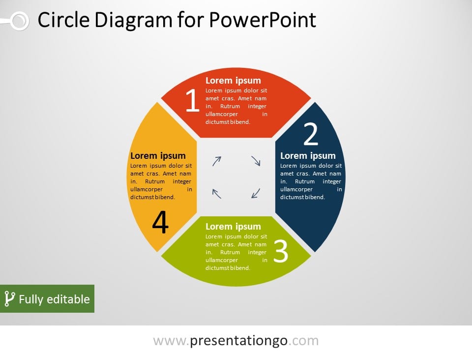 4-Part Circle PowerPoint Diagram - PresentationGO.com