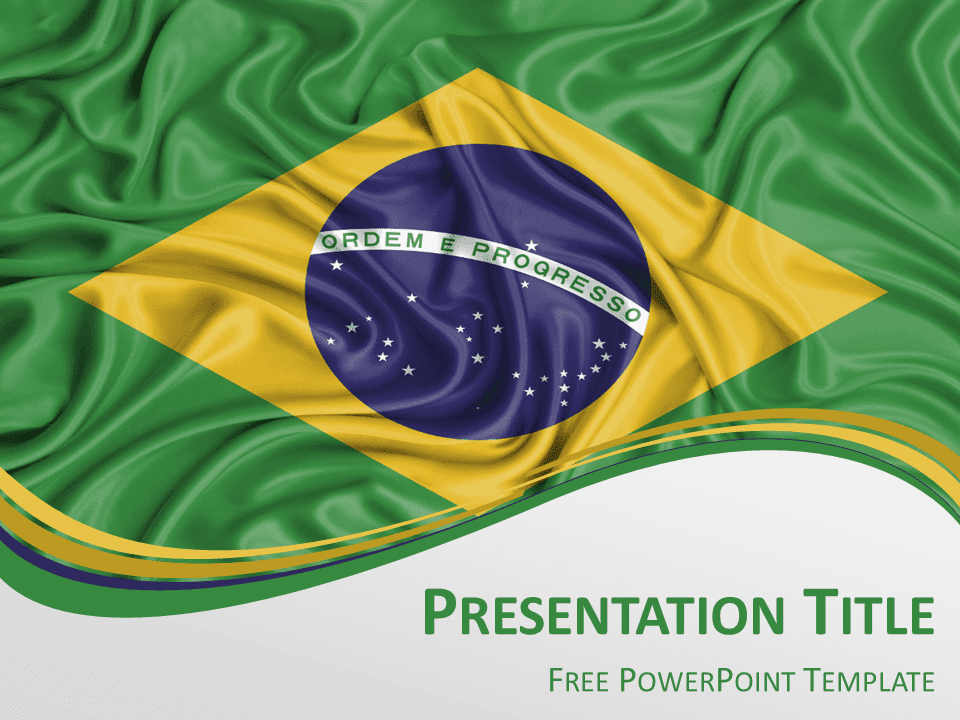 Brazil Flag PowerPoint Template