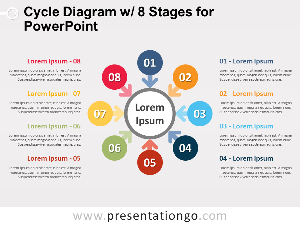 Diagrama De Ciclo Con Etapas Para Powerpoint Presentationgo The Best